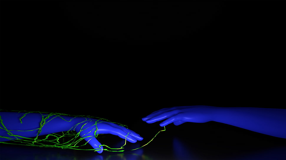 Hands,  Mannequin,  Neon HD wallpaper