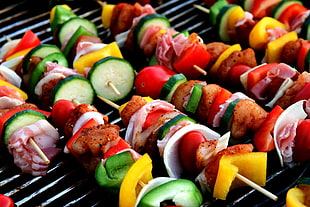 barbecue food in grill