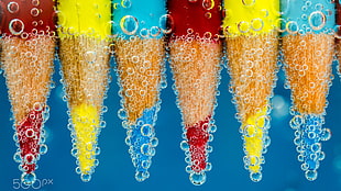 color pencil, colorful, pencils, water, 500px HD wallpaper