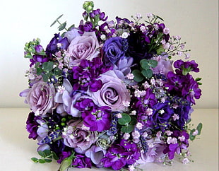 purple and pink Rose bouquet