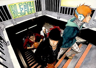 Bleach anime characters, Bleach, basketball, Abarai Renji, Kurosaki Ichigo