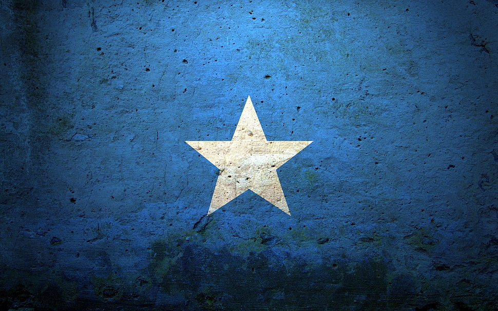 white star decor, blue, stars, communism, grunge HD wallpaper