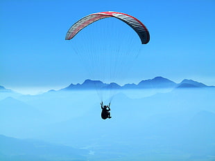 paraglider during daytime HD wallpaper