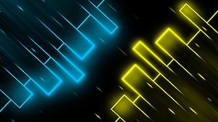 white and yellow digital illustration wallpaper