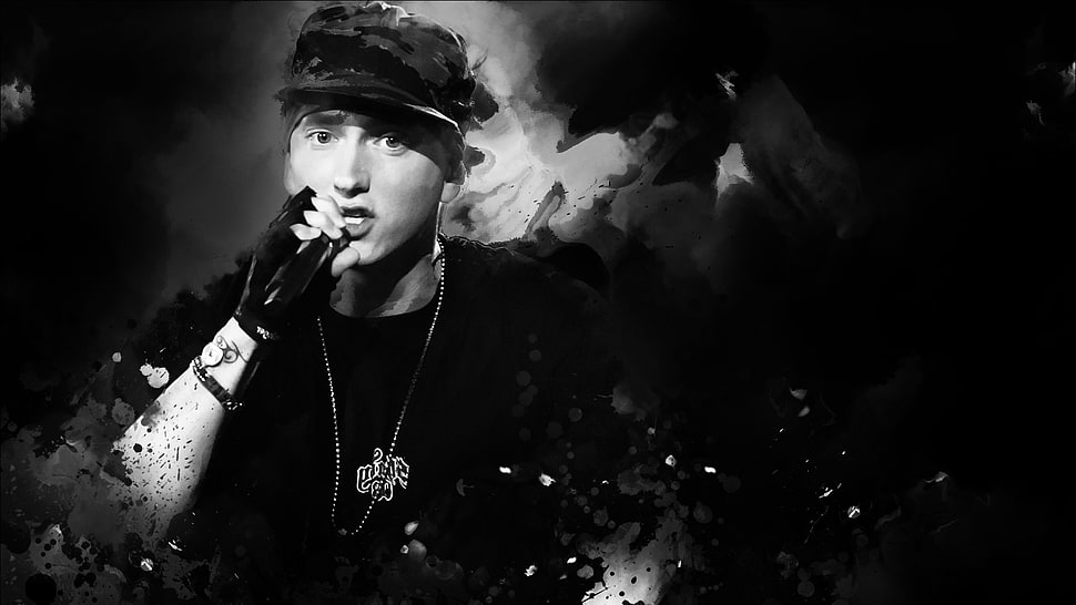 Eminem stencil artwork HD wallpaper