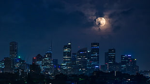 full moon photo during night time
