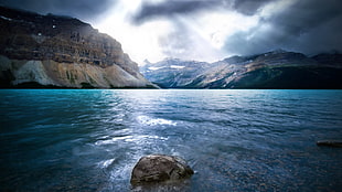 body of water, landscape, nature, Bow Lake, Canada