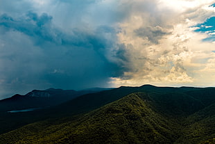 photography of mountains during sunset