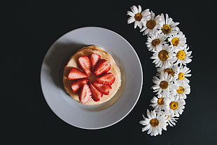 strawberry pan cake, Pancakes, Strawberry, Camomile