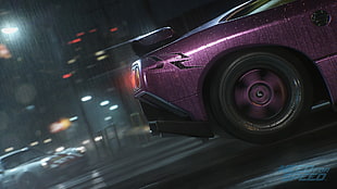 purple car digital wallpaper, Need for Speed, 2015, video games, Morohoshi San