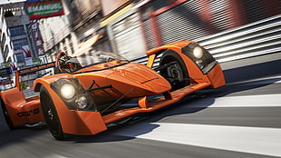 orange racing car, Forza, Forza Motorsport 6, Caparo T1