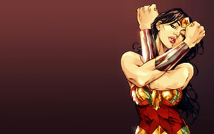 illustration of Wonder Woman HD wallpaper