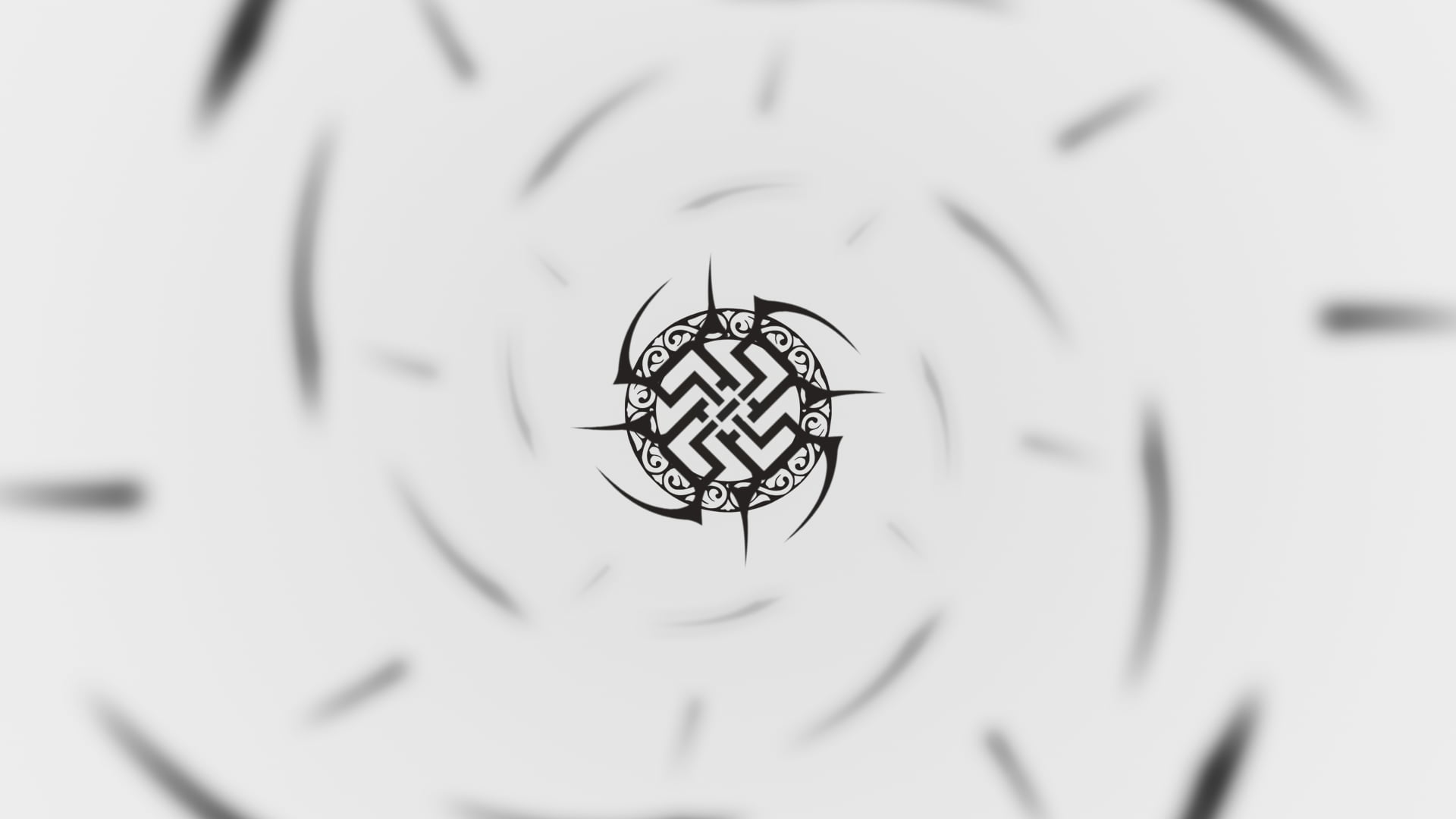 black logo, minimalism, white, tribal , black