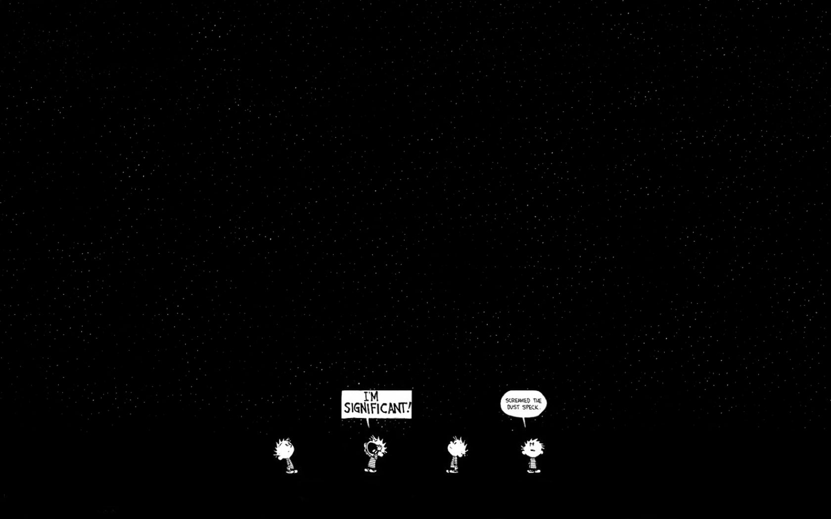 black and white Samsung laptop, minimalism, Calvin and Hobbes