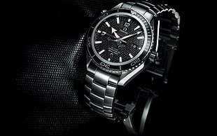 silver analog watch with link HD wallpaper
