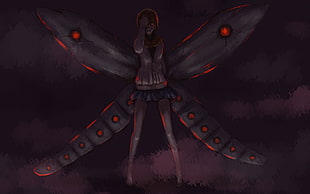 winged woman anime artwork, Tokyo Ghoul, Fueguchi Hinami