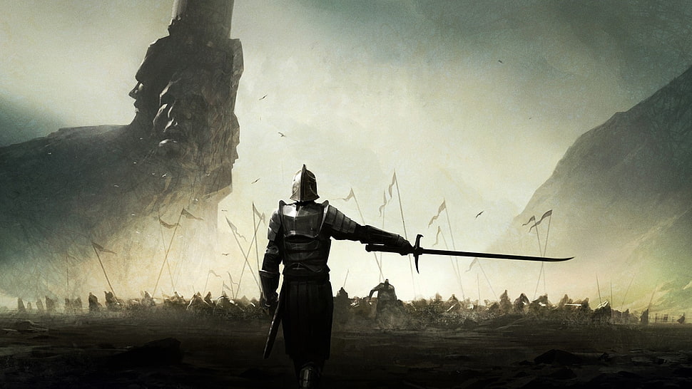knight, sword, warrior, Mortal Online HD wallpaper