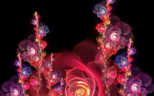 petaled flowers 3D wall paper HD wallpaper