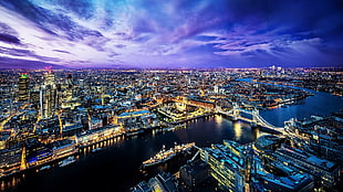 aerial photography of city buildings, London, city, cityscape, UK
