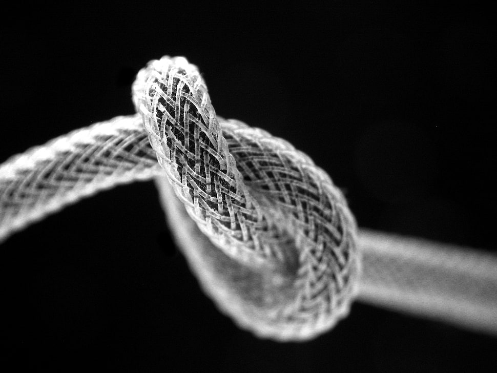 gray rope, knot HD wallpaper