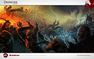 Dragon Age loading screen, Dragon Age, Dragon Age: Origins, video games HD wallpaper