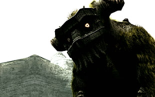 brown monster illustration, Shadow of the Colossus