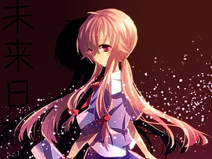 girl with blonde hair anime character digital wallpaper