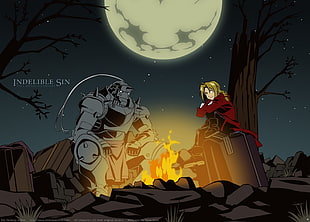 Full Metal Alchemist screenshot, Full Metal Alchemist, anime, Elric Edward, Elric Alphonse HD wallpaper