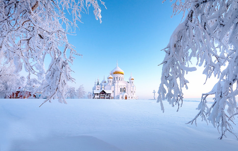 Taj Mahal, India, Ural, winter, Russia, snow HD wallpaper