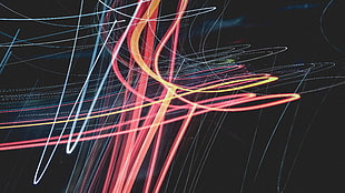 red and blue abstract painting