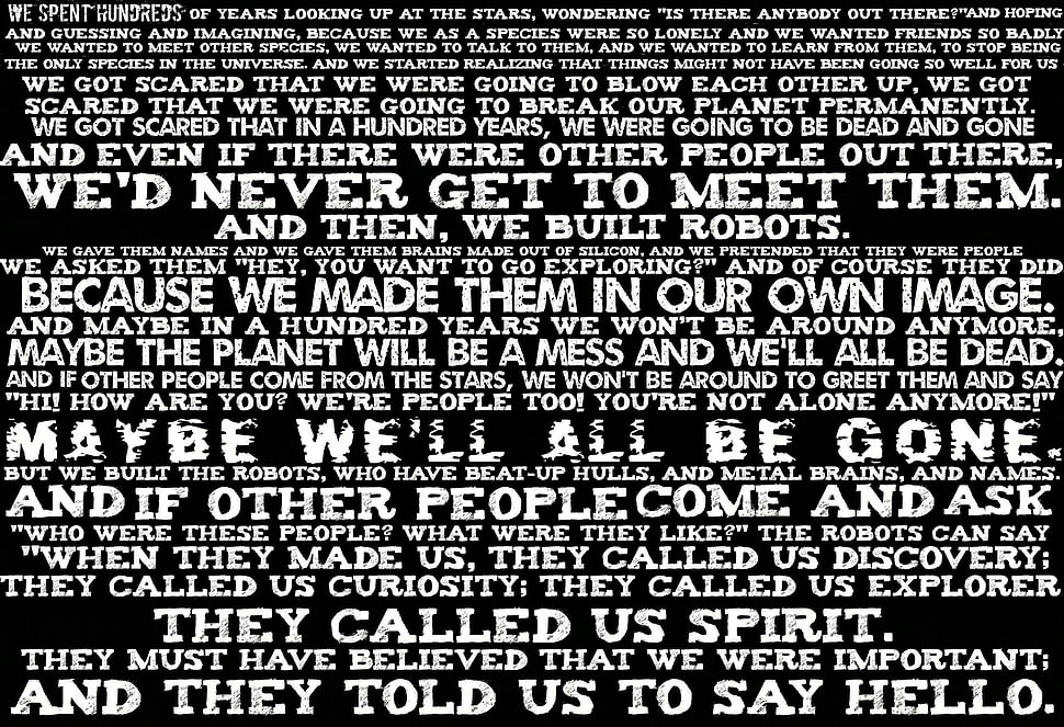 black and white wooden board, exploration, space, text HD wallpaper