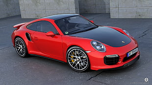 red Porsche 911 HD wallpaper