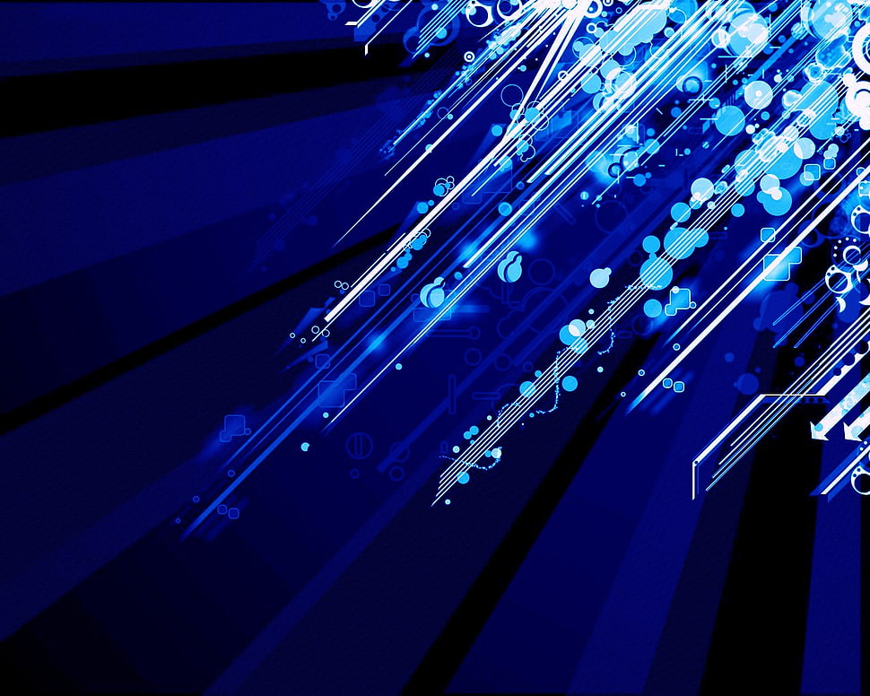 blue and black foosball table, abstract, blue, bubbles, digital art HD wallpaper