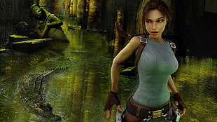 Tomb Raider digital wallpaper, Lara Croft, Tomb Raider, Tomb Raider: Anniversary