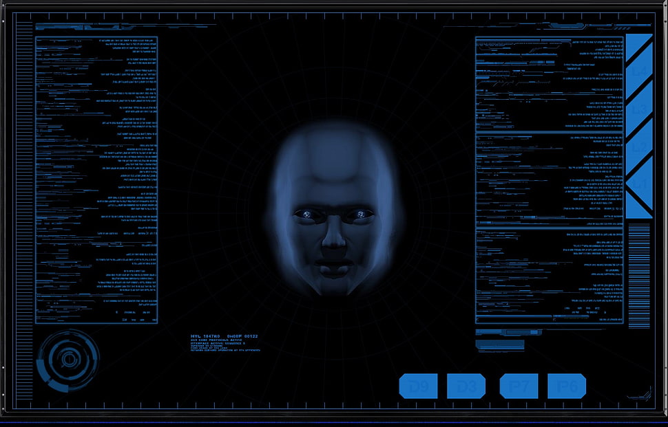 human's face digital wallpaper, blue, cabal, Brotherhood of Nod HD wallpaper