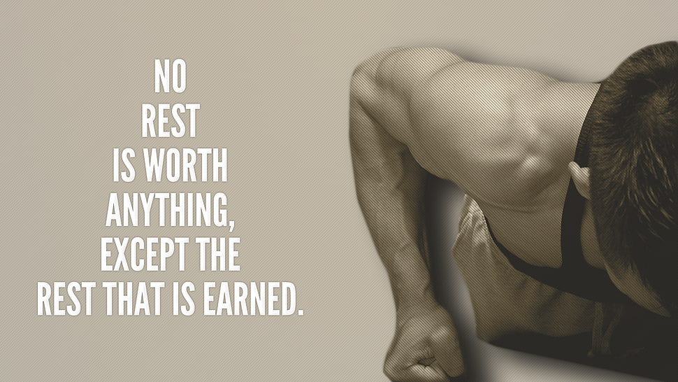 men's black tank top with text overlay, quote HD wallpaper