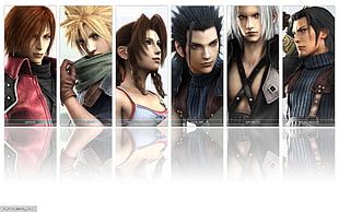 six characters of Final Fantasy photo HD wallpaper