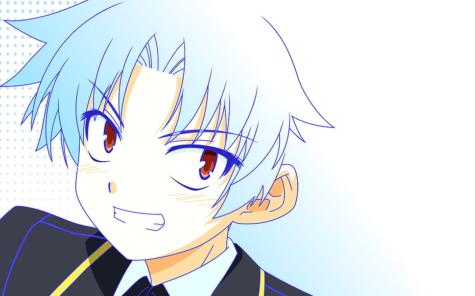 boy anime character smiling HD wallpaper