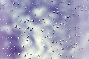 water drops on glass panel HD wallpaper