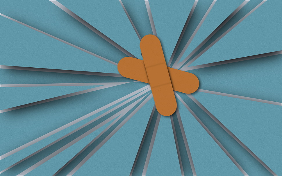 two brown bandages graphic HD wallpaper