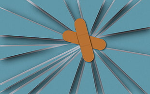 two brown bandages graphic HD wallpaper