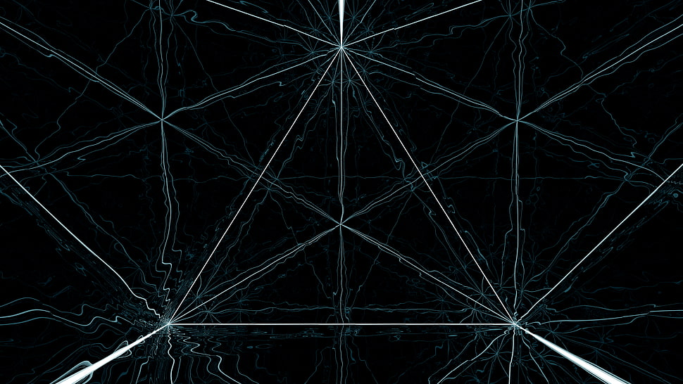 geometry, black, blue, abstract HD wallpaper