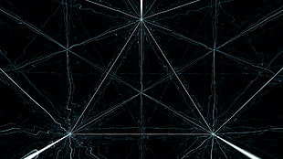 geometry, black, blue, abstract