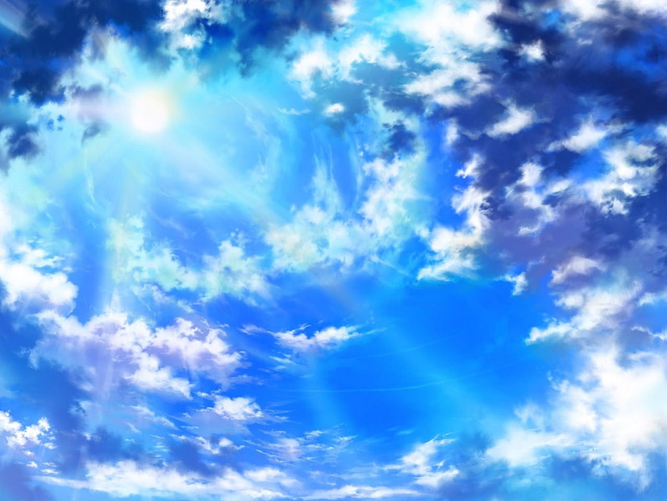 white and black clouds at daytime HD wallpaper
