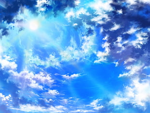 white and black clouds at daytime