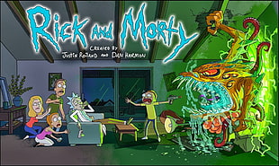 Rick and Morty illustration, Rick and Morty, Rick Sanchez, Morty Smith, Beth Smith HD wallpaper