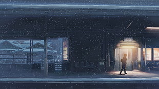black and gray toaster oven, anime, 5 Centimeters Per Second HD wallpaper