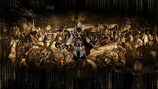 animated warrior illustration, Assassin's Creed, Ezio Auditore da Firenze, video games