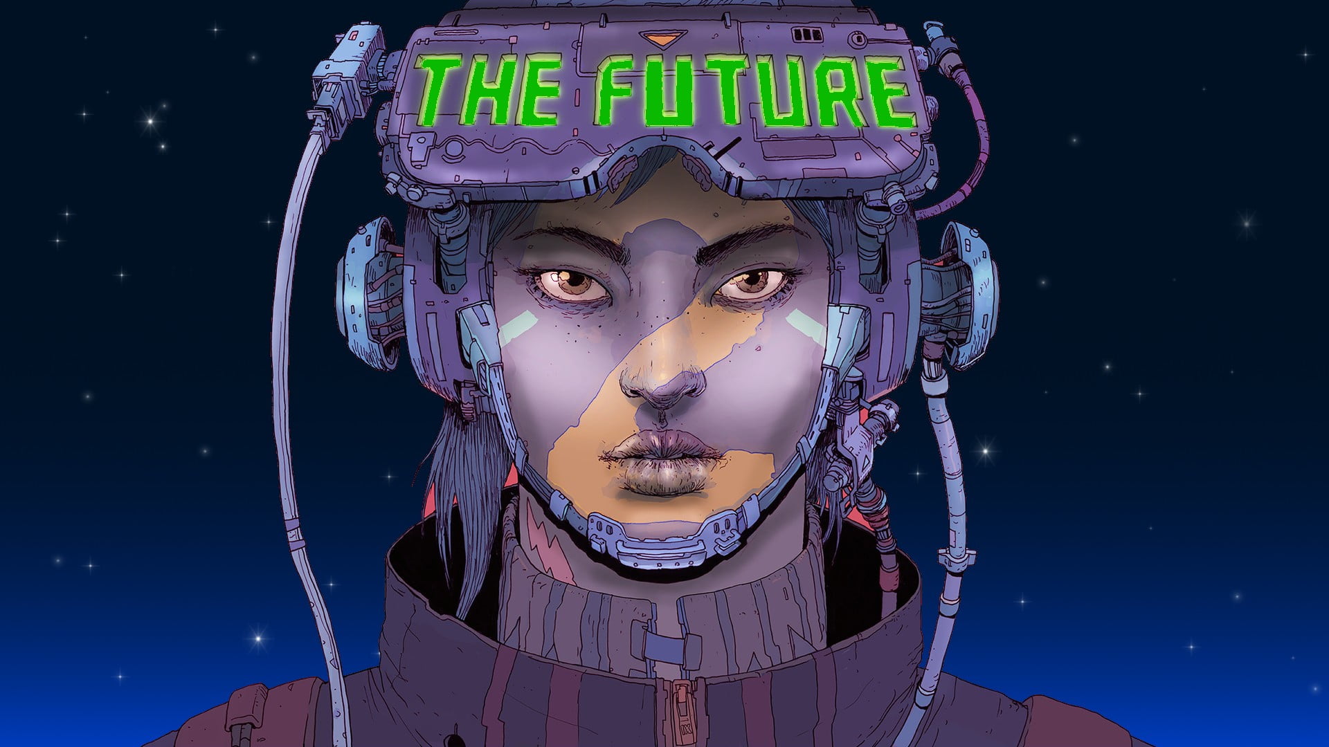 female character digital wallpaper, futuristic, comics, cyberpunk
