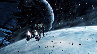 character in suit floating in outer space digital wallpaper, Dead Space, Dead Space 3